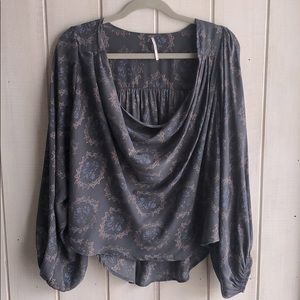 Free People Cowling Around floral flowy boho top S
